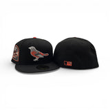 Black Baltimore Orioles Gray Bottom 30th Anniversary Side Patch New Era 59Fifty Fitted