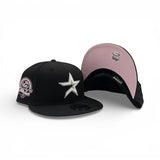 Black Houston Astros Pink Bottom 45th Anniversary Side Patch New Era Fitted