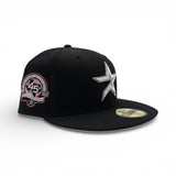 Black Houston Astros Pink Bottom 45th Anniversary Side Patch New Era Fitted