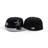 Black Houston Astros Gray Visor Icy Blue Bottom 2004 All Star Game Side Patch New Era 59Fifty Fitted