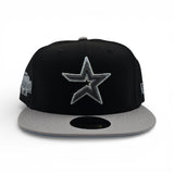 Black Houston Astros Gray Visor Icy Blue Bottom 2004 All Star Game Side Patch New Era 59Fifty Fitted