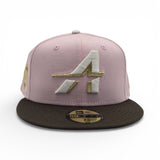 Pink City Connect Houston Astros Brown Visor Gray Bottom Space City Side Patch New Era 59Fifty Fitted