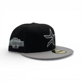 Black Houston Astros Gray Visor Icy Blue Bottom 2004 All Star Game Side Patch New Era 59Fifty Fitted