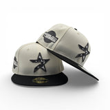 Off White Cow Print Houston Astros Black Visor Gray Bottom 2005 World Series Side Patch New Era 59Fifty Fitted