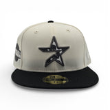 Off White Cow Print Houston Astros Black Visor Gray Bottom 2005 World Series Side Patch New Era 59Fifty Fitted