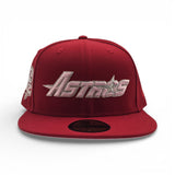 Red Houston Astros Pink Bottom 45th Anniversary Side Patch "Valentines Day Collection" New Era 59Fifty Fitted