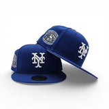 Royal Blue New York Mets White Logo Gray Bottom 1969 World Series Side Patch New Era 59Fifty Fitted
