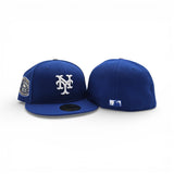 Royal Blue New York Mets White Logo Gray Bottom 1969 World Series Side Patch New Era 59Fifty Fitted
