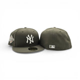 Olive Green New York Yankees Gray Bottom 1996 World Series Side Patch New Era 59Fifty Fitted
