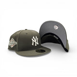 Olive Green New York Yankees Gray Bottom 1996 World Series Side Patch New Era 59Fifty Fitted