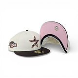Off White Cow Print Houston Astros Brown Visor Pink Bottom 2004 All Star Game Side Patch New Era 59Fifty Fitted