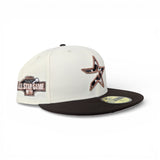 Off White Cow Print Houston Astros Brown Visor Pink Bottom 2004 All Star Game Side Patch New Era 59Fifty Fitted