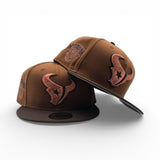 Toasted Peanut Houston Texans Brown Visor Gray Bottom H-Town Skeleton Rock Hand Side Patch New Era 59Fifty Fitted