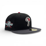 Black Philadelphia Phillies Dark Gray Visor Gray Bottom 2026 All Star Game Side Patch New Era 59Fifty Fitted