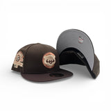 Walnut Brown Chicago Cubs Dark Brown Visor Gray Bottom 1990 All Star Game Side Patch New Era 59Fifty Fitted