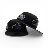 Black Montreal Expos Brown Pink Bottom Olympic Stadium Side patch New Era 59Fifty Fitted