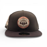 Walnut Brown Chicago Cubs Dark Brown Visor Gray Bottom 1990 All Star Game Side Patch New Era 59Fifty Fitted