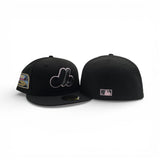 Black Montreal Expos Brown Pink Bottom Olympic Stadium Side patch New Era 59Fifty Fitted
