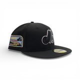 Black Montreal Expos Brown Pink Bottom Olympic Stadium Side patch New Era 59Fifty Fitted