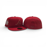 Red Atlanta Braves Gray Bottom 150th Anniversary Side Patch New Era 59Fifty Fitted