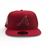 Red Atlanta Braves Gray Bottom 150th Anniversary Side Patch New Era 59Fifty Fitted