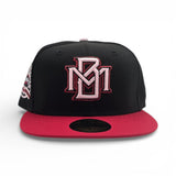 Black Milwaukee Brewers Red Visor Gray Bottom 1953-1999 County Stadium Side Patch New Era 59Fifty Fitted