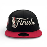 Black NBA Finals Red Visor Gray Bottom Houston Rockets Side Patch New Era 59Fifty Fitted