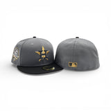 Storm Gray Houston Astros Black Visor Pink Bottom 45th Anniversary Side Patch New Era Fitted