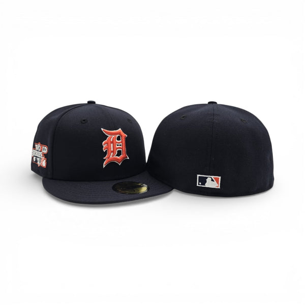 Navy Blue Detroit Tigers Gray Bottom 1984 World Series Side Patch New ...
