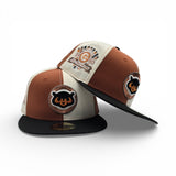Pinwheel Rust / Off White Chicago Cubs Black Visor Gray Bottom 1990 All Star Game Side Patch New Era 59Fifty Fitted