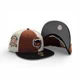 Pinwheel Rust / Off White Chicago Cubs Black Visor Gray Bottom 1990 All Star Game Side Patch New Era 59Fifty Fitted