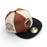 Pinwheel Rust / Off White Chicago Cubs Black Visor Gray Bottom 1990 All Star Game Side Patch New Era 59Fifty Fitted