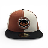Pinwheel Rust / Off White Chicago Cubs Black Visor Gray Bottom 1990 All Star Game Side Patch New Era 59Fifty Fitted