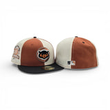 Pinwheel Rust / Off White Chicago Cubs Black Visor Gray Bottom 1990 All Star Game Side Patch New Era 59Fifty Fitted
