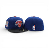 Royal Blue New York Knicks Black Visor Gray Bottom 1998 All Star Weekend Side Patch New Era 59Fifty Fitted