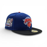 Royal Blue New York Knicks Black Visor Gray Bottom 1998 All Star Weekend Side Patch New Era 59Fifty Fitted