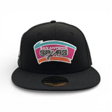 Black San Antonio Spurs Gray Bottom 1996 All Star Weekend Side Patch New Era 59Fifty Fitted