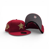 Red Houston Astros Gray Bottom 2017 World Series Side Patch New Era 59Fifty Fitted