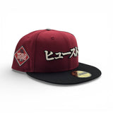 Brick Red Houston Astros Kanji Black Visor Gray Bottom 2017 World Series Side Patch New Era 59Fifty Fitted