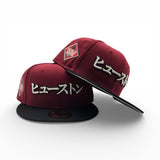 Brick Red Houston Astros Kanji Black Visor Gray Bottom 2017 World Series Side Patch New Era 59Fifty Fitted