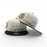 Off White Houston Astros Black Visor Gray Bottom 45th Anniversary Side Patch New Era 59Fifty Fitted