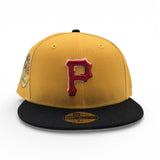 Yellow Pittsburgh Pirates Black Visor Gray Bottom 1974 All Star Game Side Patch New Era 59Fifty Fitted