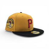 Yellow Pittsburgh Pirates Black Visor Gray Bottom 1974 All Star Game Side Patch New Era 59Fifty Fitted
