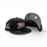 Black Philadelphia 76ers Gray Bottom 2002 All Star Game Side Patch New Era 59Fifty Fitted Hat