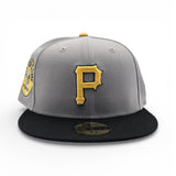Light Gray Pittsburgh Pirates Black Visor Gray Bottom 1974 All Star Game Side Patch New Era 59Fifty Fitted