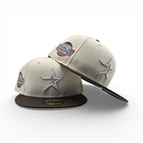 Off White Houston Astros Brown Visor Gray Bottom 2005 All Star Game Side Patch New Era 59Fifty Fitted