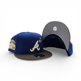 Royal Blue Atlanta Braves Brown Visor Gray Bottom 2000 All Star Game Side Patch New Era 59Fifty Fitted
