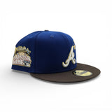 Royal Blue Atlanta Braves Brown Visor Gray Bottom 2000 All Star Game Side Patch New Era 59Fifty Fitted