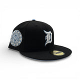 Black Detroit Tigers Icy Blue Bottom 1942 All Star Game Side Patch New Era 59Fifty Fitted