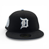 Black Detroit Tigers Icy Blue Bottom 1942 All Star Game Side Patch New Era 59Fifty Fitted